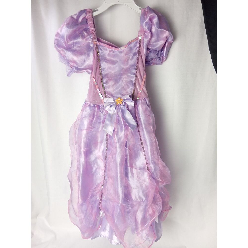 Girls Purple Lavender Princess Fairy Costume Dress Bow size 4/5